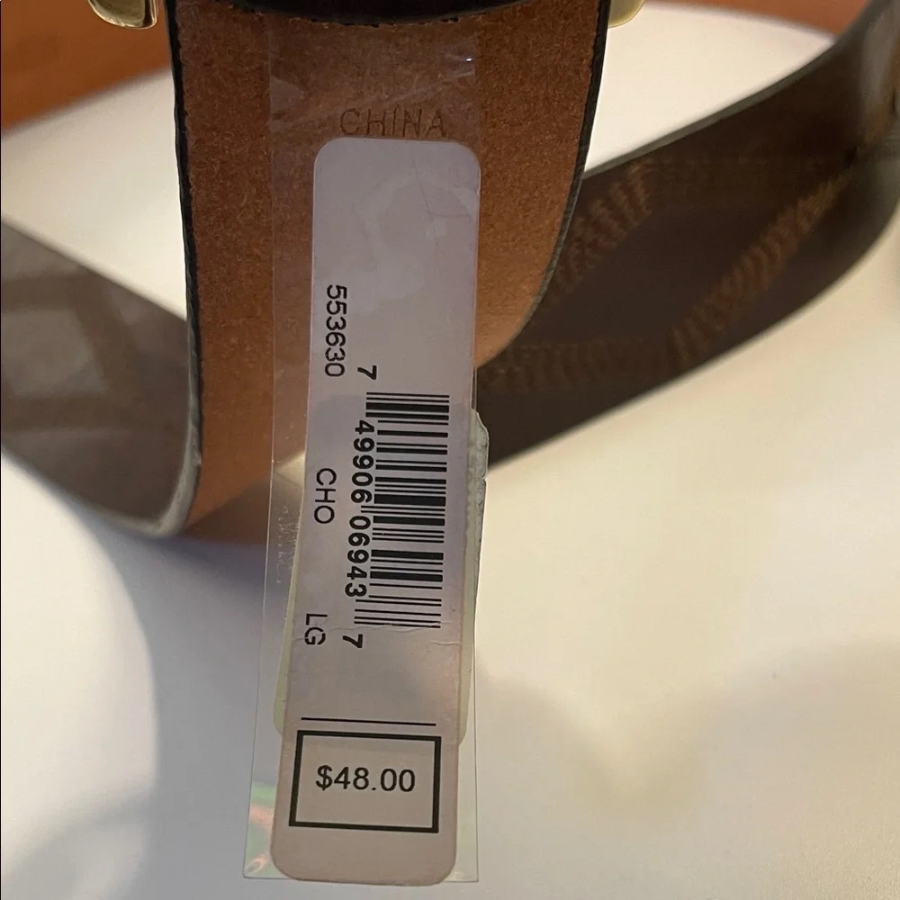 Michael Kors Brown Leather Belt Size Large